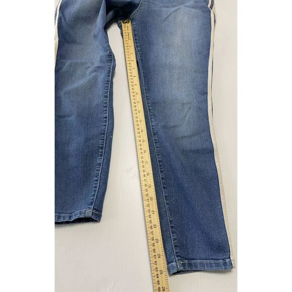 Torrid First Fit Jegging Jeans Women's Size 14S (33x25) Short Mid Rise Striped - Picture 5 of 11